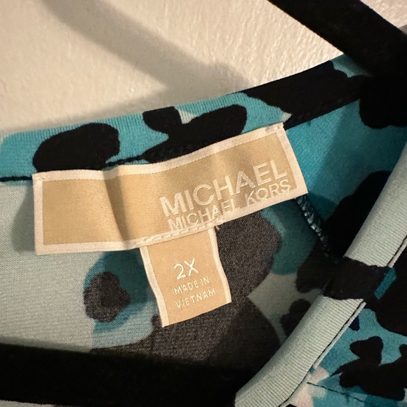 NWT Michael Kors Plus Size Floral-Print A-Line Dress Size 2X - Picture 7 of 8